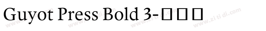 Guyot Press Bold 3字体转换